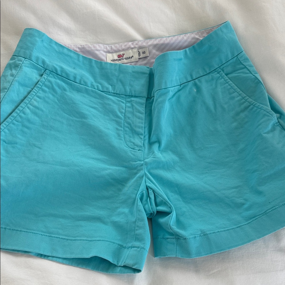 Vineyard Vines Turquoise High Waist Women's Shorts